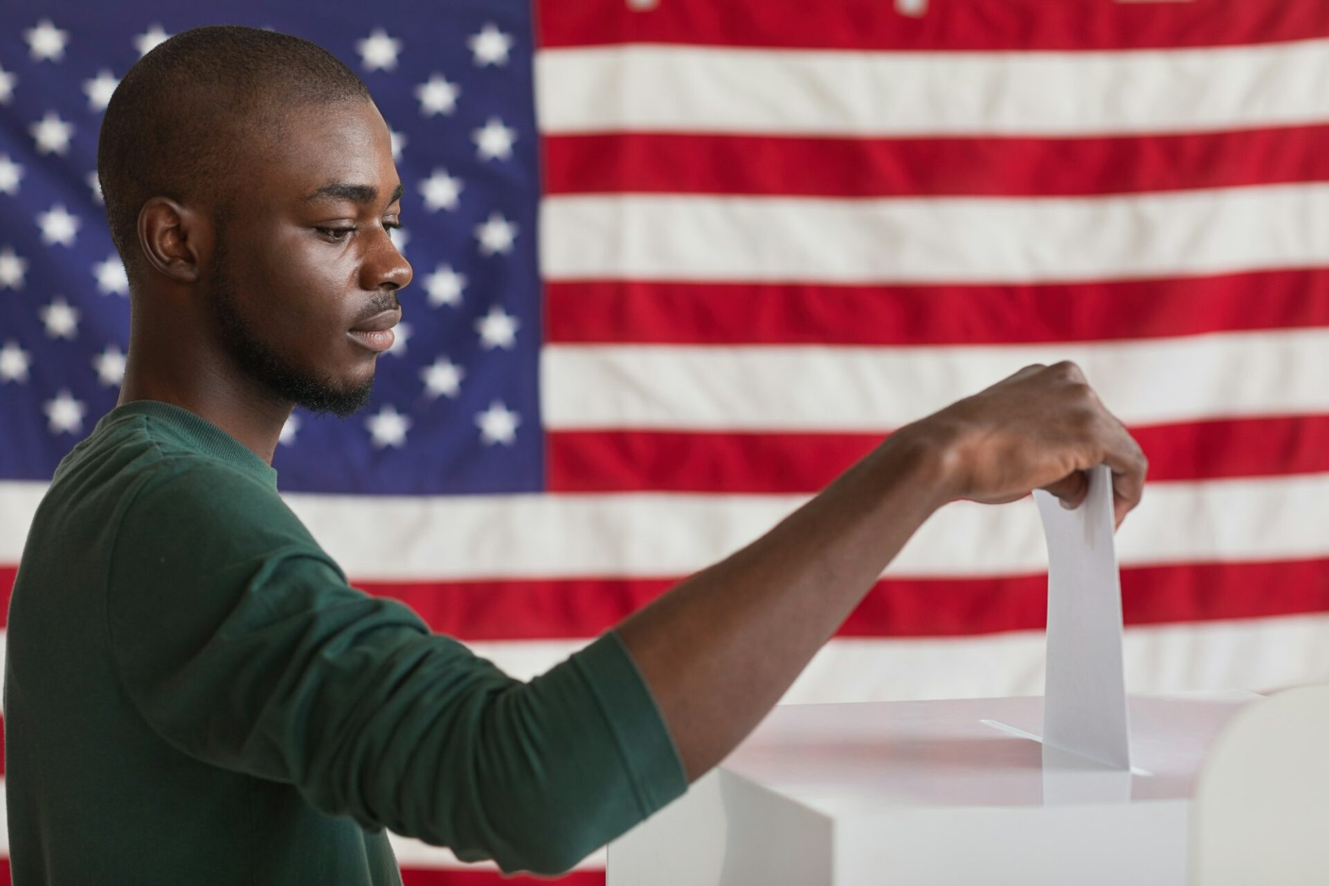 African man voting